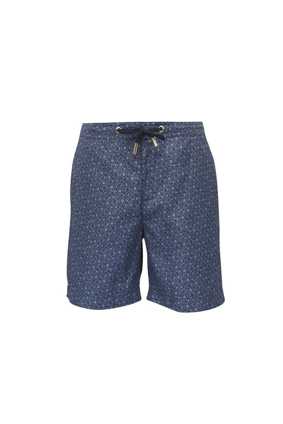 Moncler - Solid Blue Mare Boxer Nylon Swim Trunks